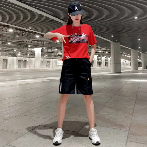 예보무 재즈 커버 룩 여름 광장 춤 운동 꿍꿍이수작 유니폼 스타일리시 힙합 여성 와이드 루즈핏 트렌드
