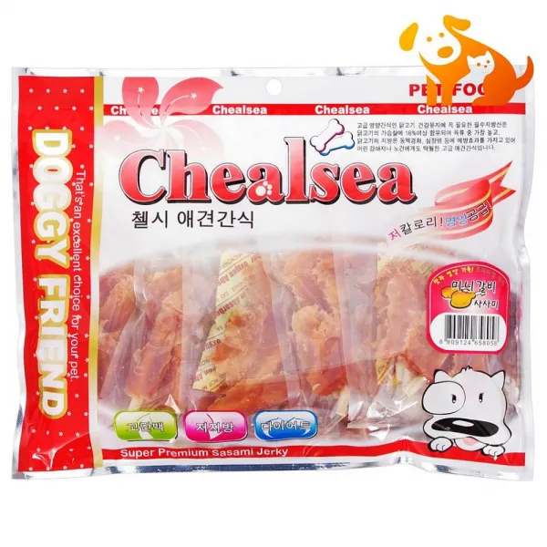 효진마트 첼시 저지방 애견간식 미니갈비 사사미 400g 강아지 건조간식 육포, 1