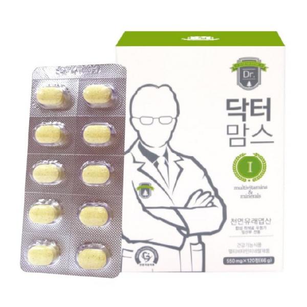 [닥터맘스] 닥터 맘스 I 550mg x 120 정 [2개월분] 임신 준비기 ~ 초기 임신 시기별 영양 보충 제품