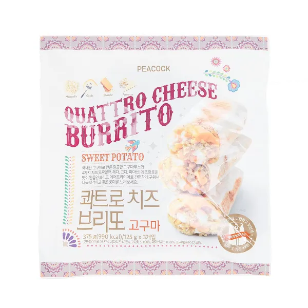 피코크 콰트로치즈 브리또 고구마 375g, 단일상품