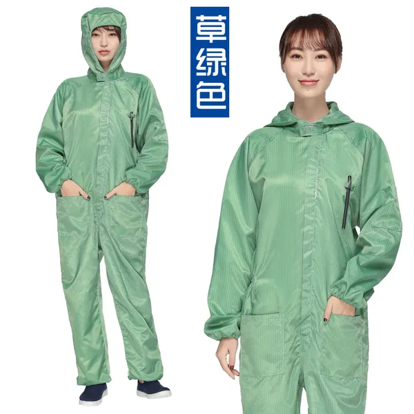 시원한 여름용 방진복 방화복 제전복 무진복 3탄, 【잔디 그린】 포켓 부착_XXXL