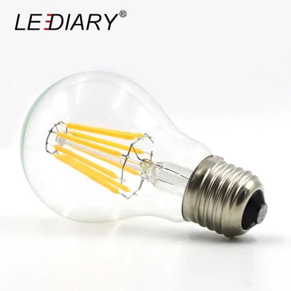 글램파티 Lediary 5 pcs 디 밍이 가능한 레트로 e27 led 필 라 멘 트 전구 빛 bombilla led e27 220 v-240, 04 8W_01 그렇습니다, 02 찬 백색
