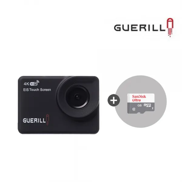 게릴라 [64GB 메모리카드증정] 액션캠 PRO9000 4K UHD 터치스크린 손떨림방지, PRO9000(블랙)