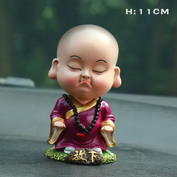동글동글콩콩 장식품 고개젓다 어린중 차량탑재 큐트 보호함 평안 용품 악세사리 꾸미기, 고개젓다 내려놓다 (풀 _염주 )
