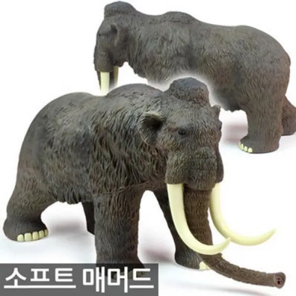 N81489332 말랑말랑 동물 곤충모형 대형 매머드모형완구 부드러운 프라모델 소프트, 단품