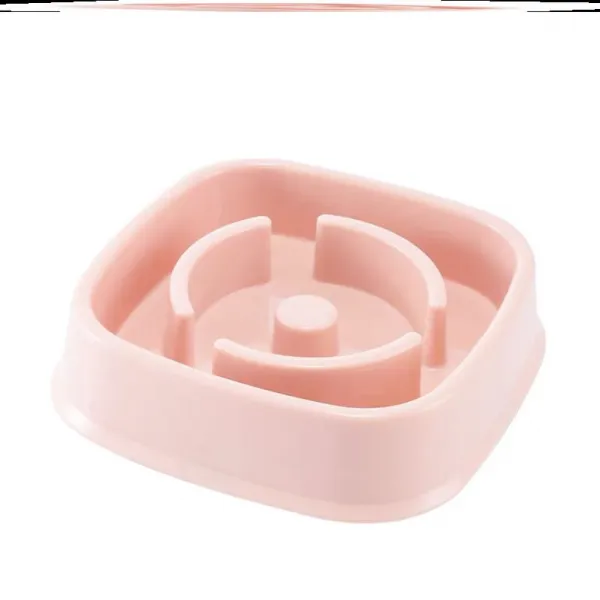 먹이를주다 목이 메다 개가 미드 소형 애완동물 펫 놀이 전용 식기 먹다 빨리 분당 고양이 식대야, 핑크 구릉 -N28, 미드 강아지 (직경 21cm )