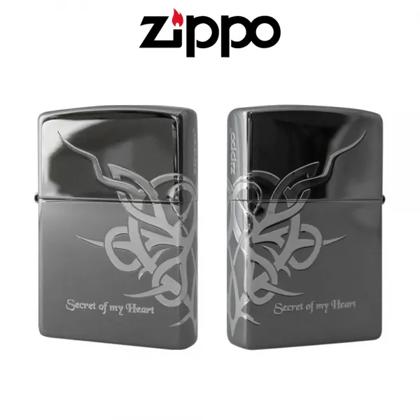 ZIPPO 지포 SECRET OF MY HEART Silver 오일 라이터 USA 선물 방풍 한강사
