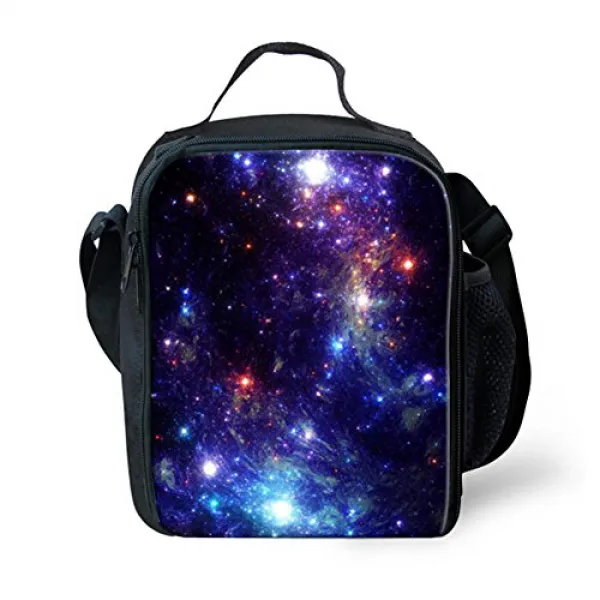 Galaxy Insulted Lunch Bags Tote for Kids Thermal Travel Picnic Cooler Picnic Bag 어린이를위한 은하계 모욕적 인 점심, 1