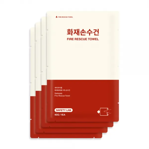 GAZE SHOP 세이프티랩 화재손수건 4매 세트 화재 구조 대피용