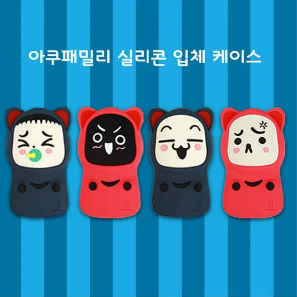 MONO 옵티머스뷰2(F200)표정교체 입체 캐릭터케이스(네이비/삐끼)