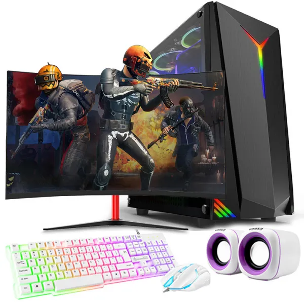 애덤 벨 i7l 8 cg/gtx10606g/16G 단독 사용/오피스 게임용 닭 미니 조립 데스크톱 컴퓨터 본체 세트 +27인치 곡면 경쟁디스플레이 설정 1:i7l 8 cg/gtx10603g/256G, 상세페이지 참조, 상세페이지 참조