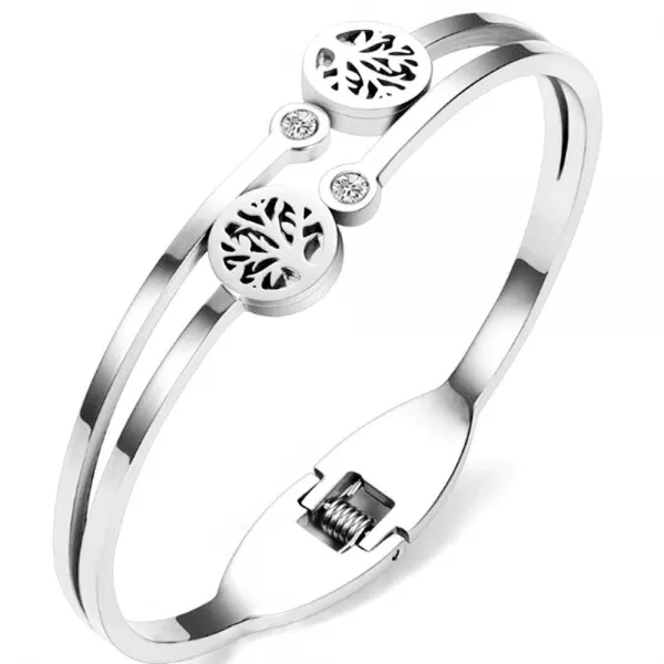 Jude Jewelers 주드 보석상 스테인리스 로즈 금 나무 생활 팔찌