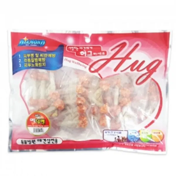 씹는맛 소가죽 치킨 덤벨 400g 배웅간식 외출전간식 닭가슴살, 1개