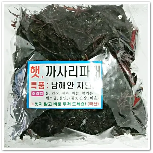 고성유통 남해안 특산물 자연산 까사리 파래 100g 1개