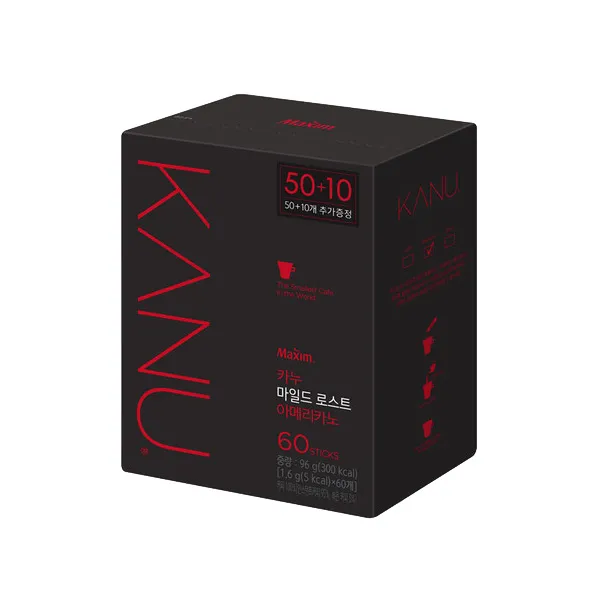 맥심 카누 마일드아메리카노60T(50T+10T) 96g
