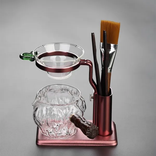 아이롤린 다도영합 슬립온 이포집 조절 유리공도컵 필터 티백 거치대, B타입