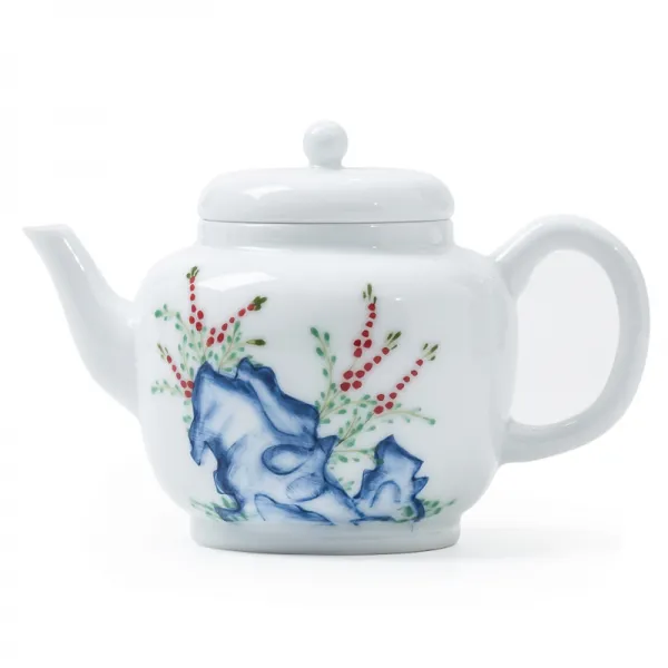 샤드 등 1 간도자기 궁푸차 단 수작업 페인팅 유약 태호의 돌에 부상을 당하였다 스몰자 가정용 신발 한 무더기 페인팅 태호석 산구기자100g 꽃 백