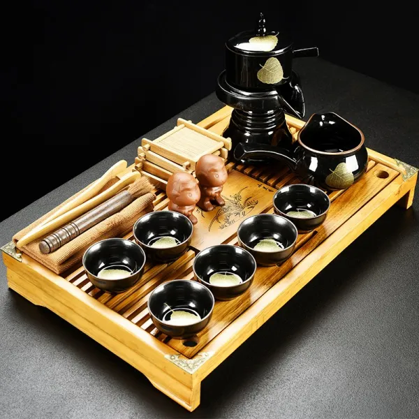 자사 도자기 다기세트 가정용 사무실 간단 차반 559593775317_nalf 19개 난향+금보리 잔