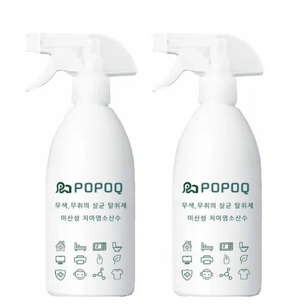 [포포큐] 미산성 차아염소산수 무색 무취의 살균탈취제 2EA, 2개, 500ml