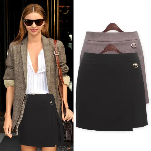 뉴다비치 럭셔리 가을 치마바지~여성반바지~미니~국산~플레어~올리브skp