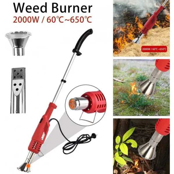 잡초 킬러 잡초 버너 화학 및 가스가없는 애무 장성 플램머 그릴 전기 친화적 인 2000w 정원 도구 잔디 온도 선택적으로
