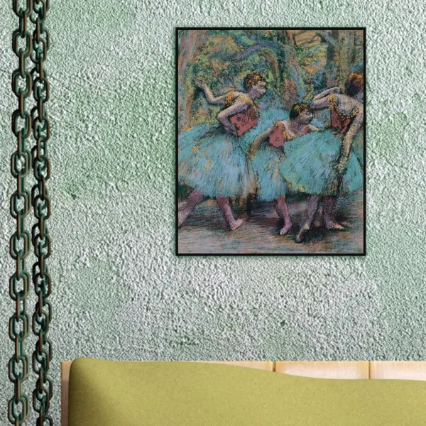 [더벨라] 드가 - 세 명의 무용수들 (블루 튀튀 레드 보디스) Three Dancers (Blue Tutus Red Bodices) 모던프레임 캔버스액자
