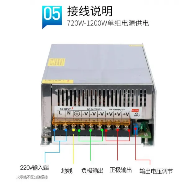 led전원 명위하다 12V600W720W800W1000W1200W 고출력 조명 LED 직류 스위치 4618985780, 고퀄 족 파워 1200W12V100A
