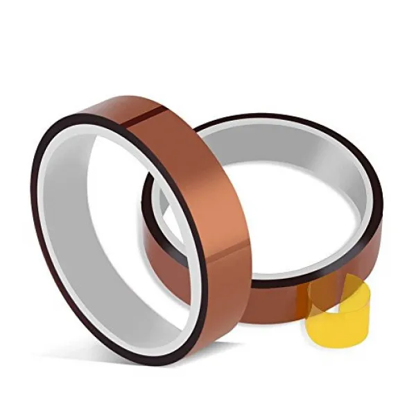 Heat Resistant Tape No Residue High Temperature Tape Heat Transfer Tape Sublimation Tape Polyimide Tape Sublimation Heat Tape PI Tape 2 Rolls 10m, 본문참고