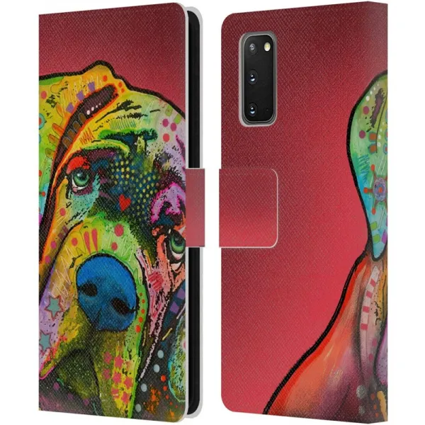 Samsung 은하 S20 / S20 5G와 호환이되는 공식적인 학장 Russo Mastiff 개 가죽 책 지갑 상자 덮개, 단일상품, 단일상품