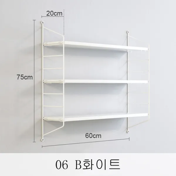 뉴타임즈3 잡지꽂이 책꽂이 벽면 칸막이선반 거실 칸막이 서식 tv 벽면 침실 쇠붙이 수납 벽걸이선반 XT27 A28, 06 B화이트