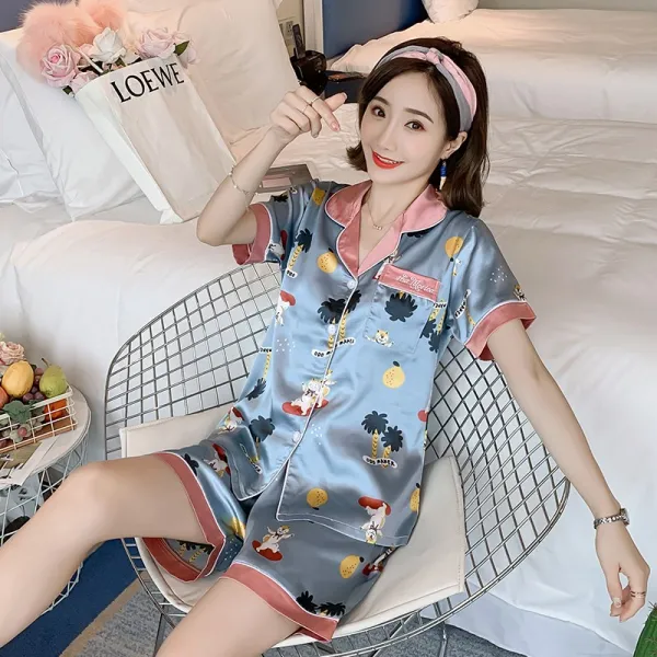 YISIWEI 무늬프린트 잠옷 상하의세트 41693822
