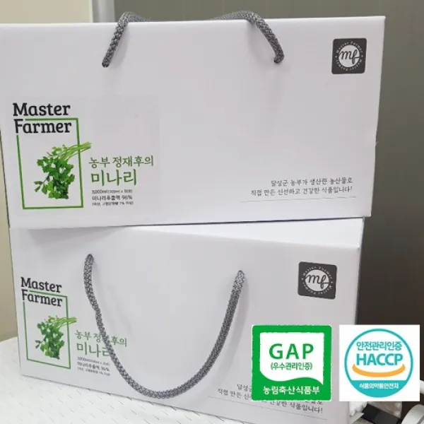 마스터파머 일등 농부 정재후의 미나리즙 100ml 30개입 유기농 1박스