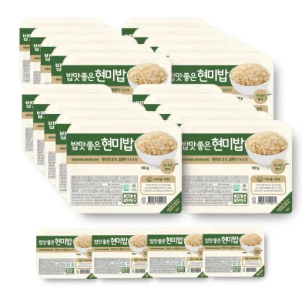 밥이야 밥맛 좋은 현미밥, 24개, 180g