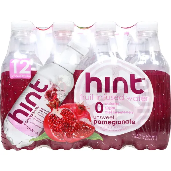 Hint Water Pomegranate 힌트 워터 석류맛 16oz (474ml) 12팩, 1개