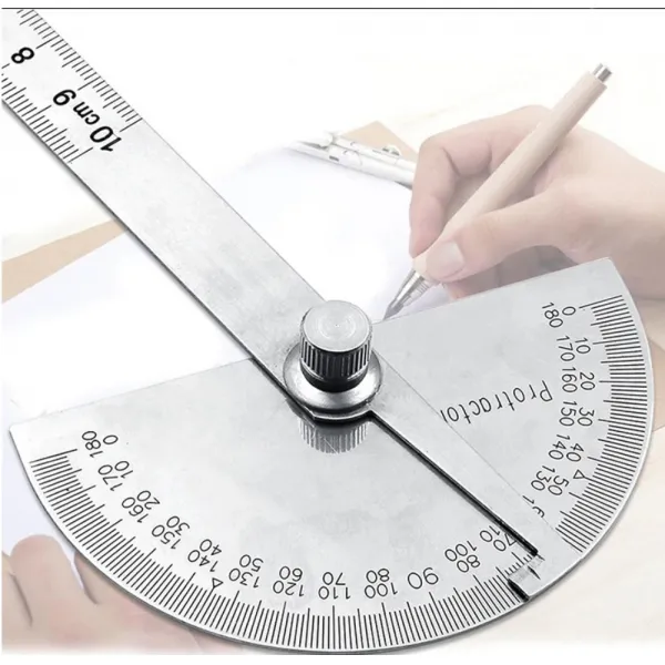 목공 건축 앵글 공예 90mm 180도 각도기 분도기 10cm