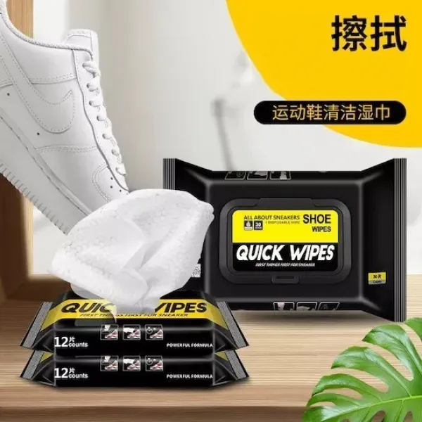 신발용품 셀럽 흰색슈즈 티슈 물티슈 구두닦이 xishis매직 휴대용 한번에깨끗한 quickwipes, T01-4빅사이즈가방(증정 5미니상자), 기본