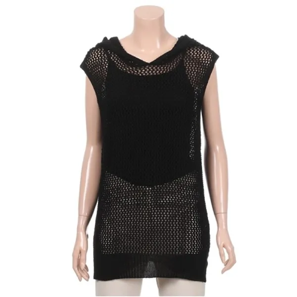 미쏘허니콤짜임패턴캡롱후디니트 Mika42601c Bk