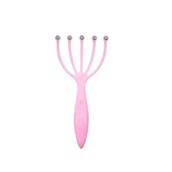 앞뒤가능 마사지건 두피가려울때 셀프마사지도구 시원한마사지 두피샴푸브러쉬 탈모에도움되는 두피각질제거하기 부모님마사지해주기 두피마사지기 문어발 공부하다사용하는 조용한 셀프로근육풀기, 단일사이즈, 5섹션 핑크