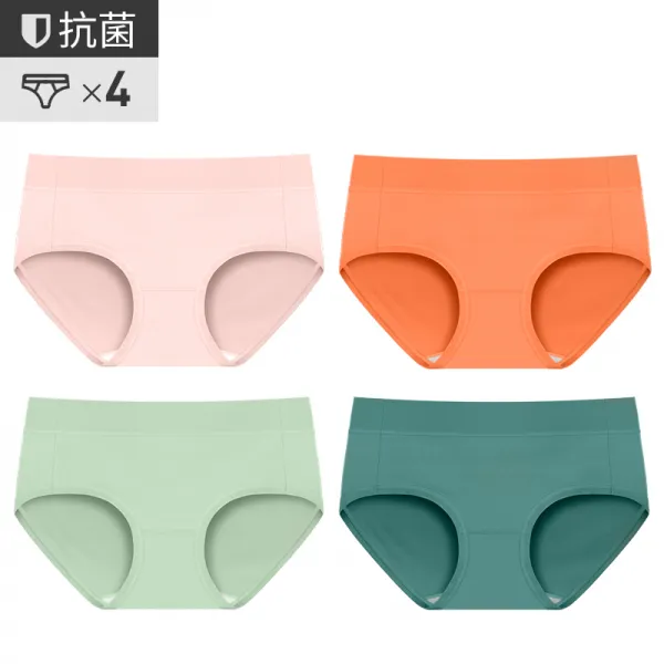패션 직구 무자국 신선이 된다 클렌징송이 여름 미디웨스트 모달 경량 헴라인 배기 순면 코튼 밑동 아니 겹 엉덩이 삼각팬티