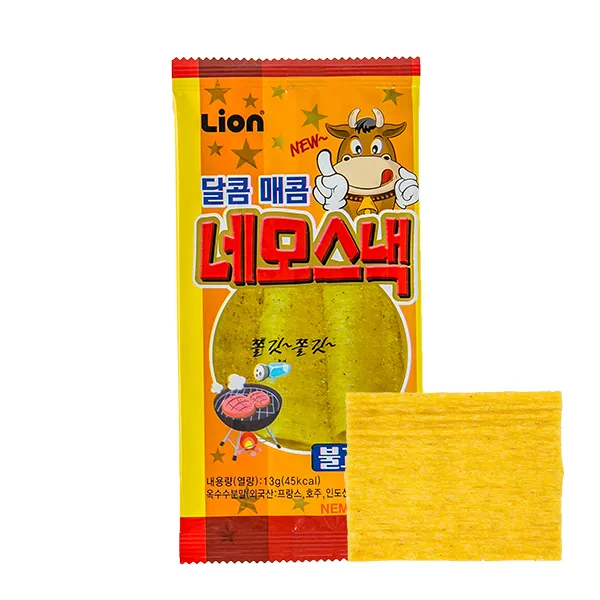 추억의과자 네모스낵 불고기맛 13g 추억의 불량식품 가성비 단체 소풍 간식, 1개