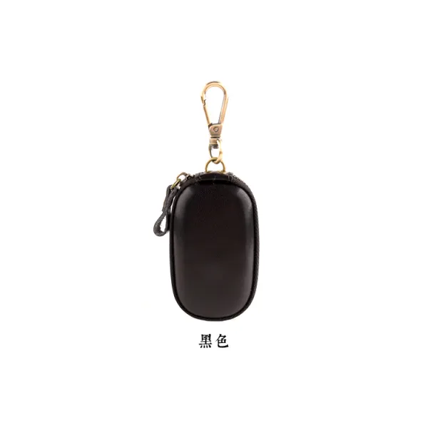 자 예 머리 소가죽 미니 심플 문갑 열쇠 리얼 가죽 빈티지 자동차 키홀더 블랙