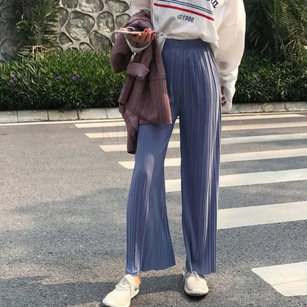 Kirahosi 명진 5 여름 여성 와이드 긴바지 슬랙스 여자 캐주얼 팬츠 루즈핏 10 Cehwdyr