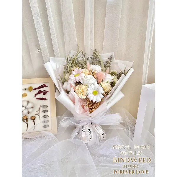 말린 부케 건성 빔안개꽃가지 해바라기기 장미꽃비누 영생 트윈 생일 예의범절 포장 인 엄마, 수장 송곶등 기필코 수장 오 ！