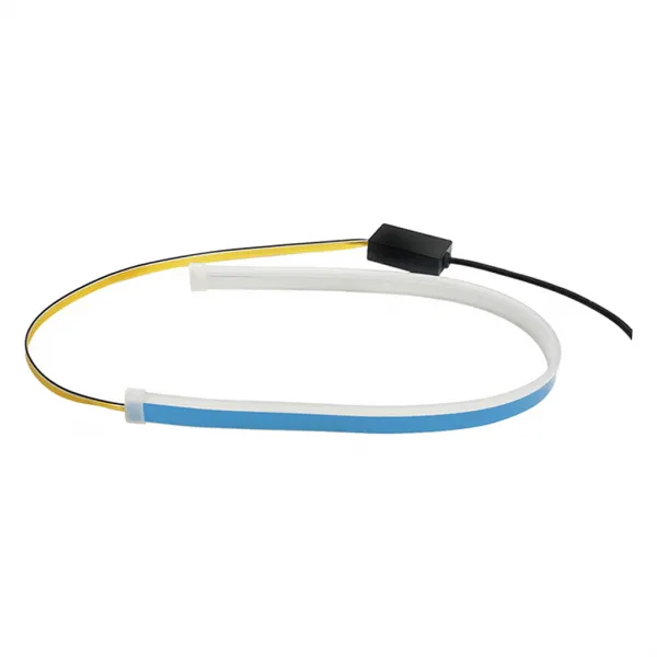 Royalways30CM LED 지구 빛 DRL 가동 가능한 주간 야간 항행 등 방수 가동 가능한 LED 지구 빛 우회 신호등 미등 장식적인 장비, 블루 + 옐로우