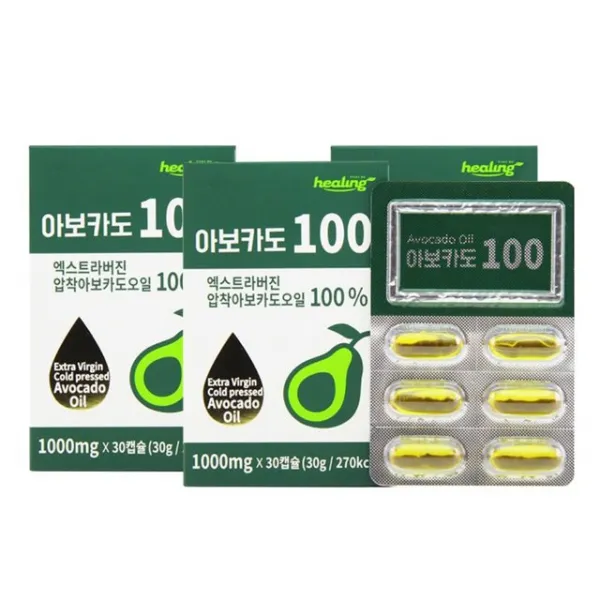힐링 압착아보카도오일 숲속의 버터 건강식품 식품첨가오일 오메가9 아보카도오일 영양가득 피부건강 채소와 함께 요리첨가물 수입과일즙 건강한 식용유 오일풀링 엑스트라버진 비타민 미네랄 아미노산 피부미용 열대 과일 원재료 영양, 90캡슐, 1000mg