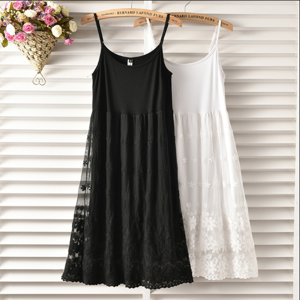 Daitzy 모달 레이스 이너 원피스 사계절 레이어드 4종 속치마 스커트 Diz E0401