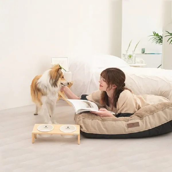 강아지 고양이 방석 사람과함께쓰는 쿠션 하우스 중, 베이지