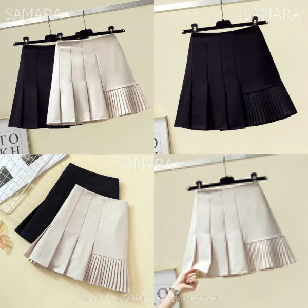 Qterra 특허브랜드 힙 하이웨이스트 빅 슬림 플리츠 스커트 사이즈 가을