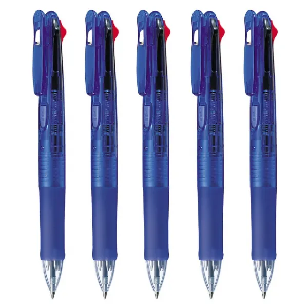제브라 클립온 4색 볼펜 0.7mm 5개, 흑+청+적+녹 4색