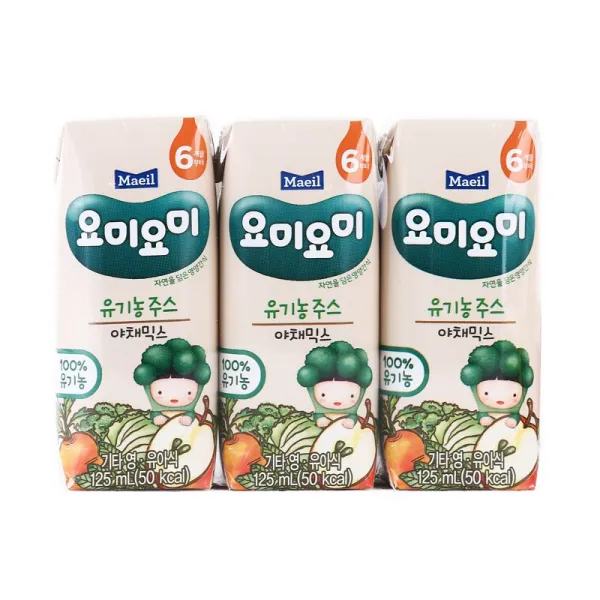 [메가마트] 매일 맘마밀 요미요미 종합야채 125ml*3, 단품